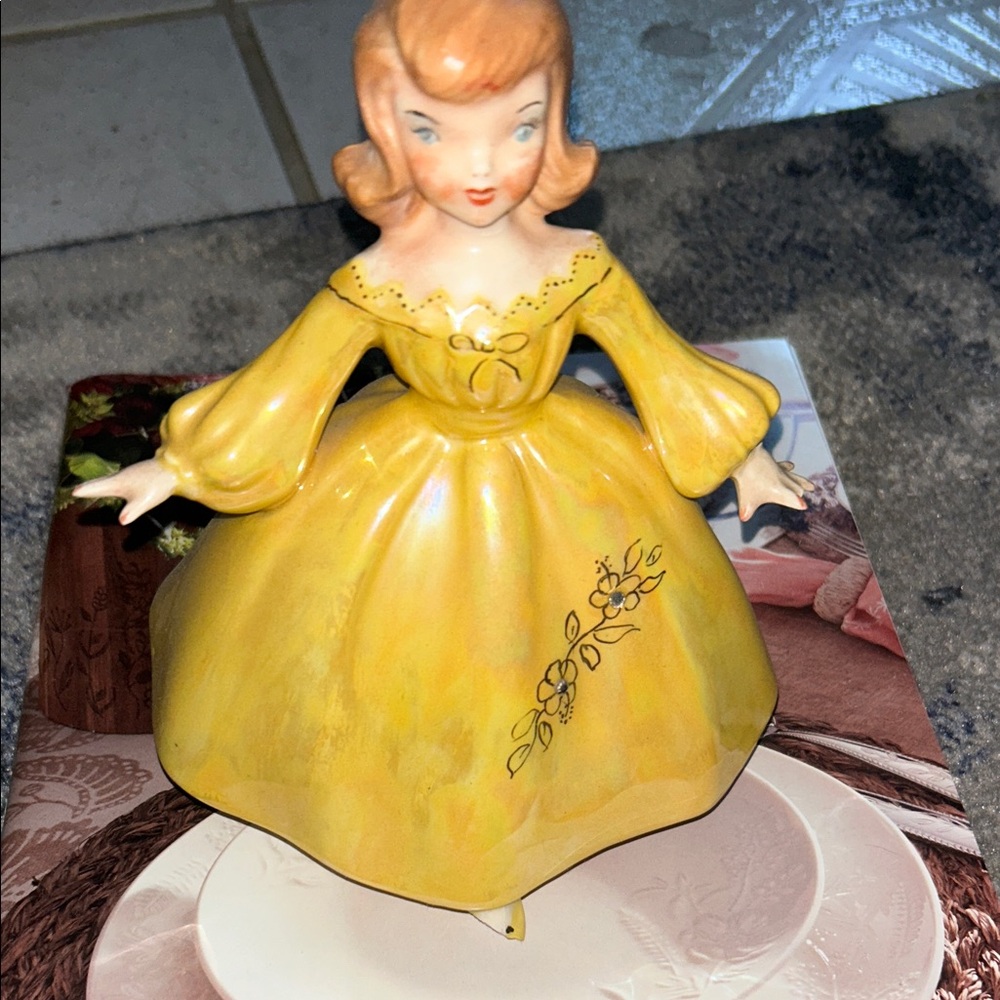 Charming Yellow Ceramic Figurine